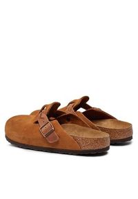 Birkenstock Klapki Boston Braided 1026713 Brązowy. Kolor: brązowy. Materiał: skóra