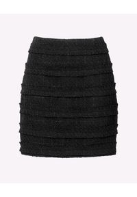 MARLU - Czarna spódnica z wełny. Okazja: na spotkanie biznesowe, do pracy. Kolor: czarny. Materiał: wełna. Sezon: zima, jesień. Styl: biznesowy, wizytowy, elegancki #3