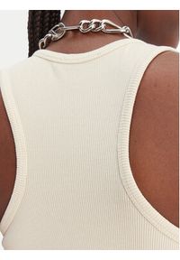 Patrizia Pepe Top 8M1768/J373-W413 Beżowy Slim Fit. Kolor: beżowy. Materiał: bawełna #5