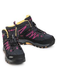 CMP Trekkingi Kids Rigel Mid Trekking Shoe Wp 3Q12944 Szary. Kolor: czarny. Materiał: zamsz, skóra
