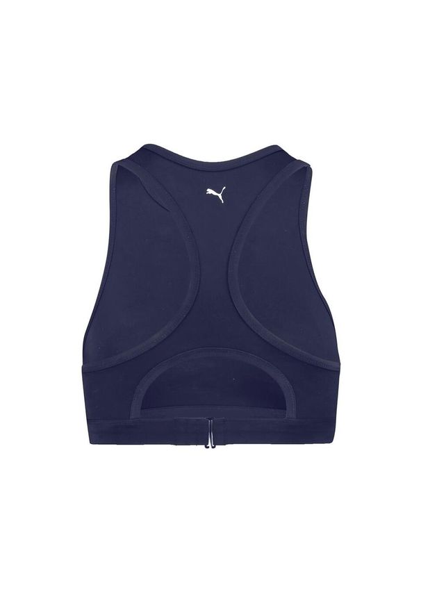 Góra od bikini Puma, racerback, granatowa. Kolor: niebieski. Materiał: poliester