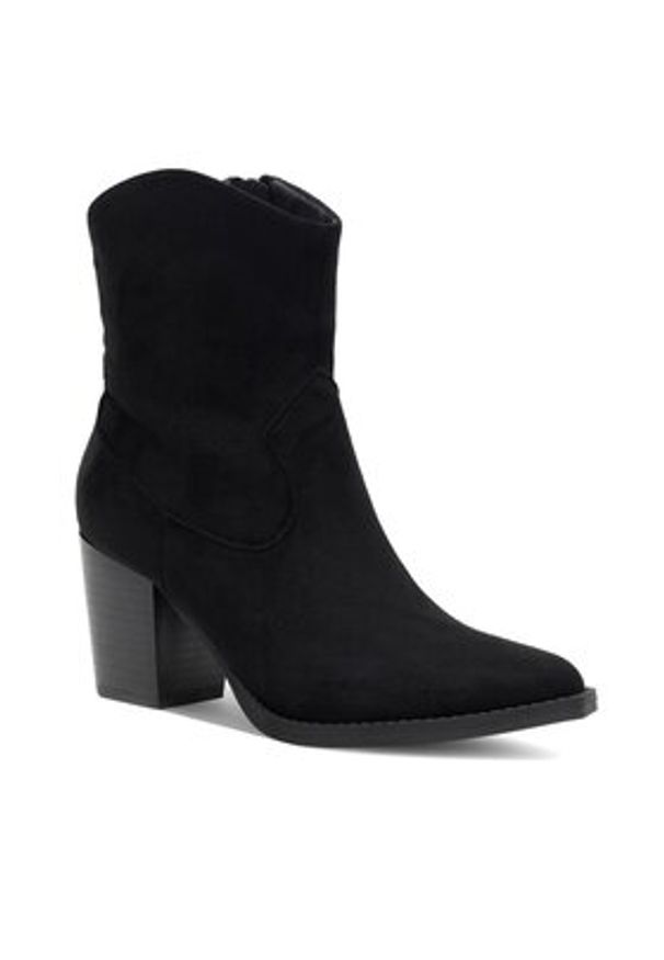 DeeZee Kowbojki MILLIE LS5637-07 Czarny. Kolor: czarny. Materiał: skóra