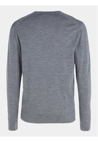 Calvin Klein Sweter K10K110423 Szary Slim Fit. Kolor: szary. Materiał: wełna #3
