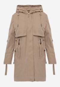 Renee - Brązowa Przejściowa Kurtka Parka z Rękawami z Możliwością Podpięcia Tinarae. Okazja: na spacer. Kolor: brązowy #4