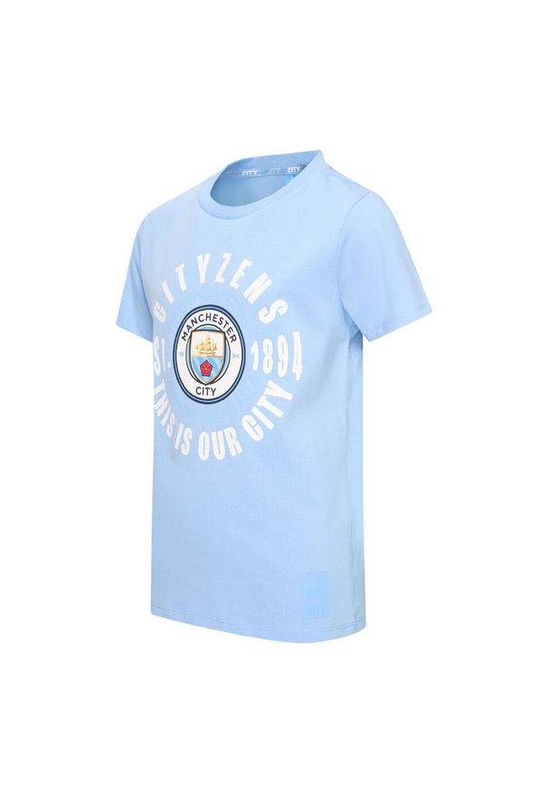 MANCHESTER CITY - Koszulka Manchester City dla dzieci. Kolor: niebieski. Materiał: bawełna. Sport: piłka nożna