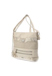 Beżowa Szykowna Torebka Damska Rieker. Kolor: beżowy. Styl: elegancki. Rodzaj torebki: na ramię #7