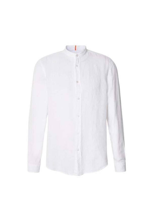 BOSS Koszula 50537369 Biały Regular Fit. Kolor: biały. Materiał: len