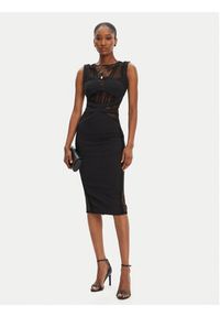 Babylon Sukienka koktajlowa EL0734 Czarny Slim Fit. Kolor: czarny. Materiał: syntetyk. Styl: wizytowy