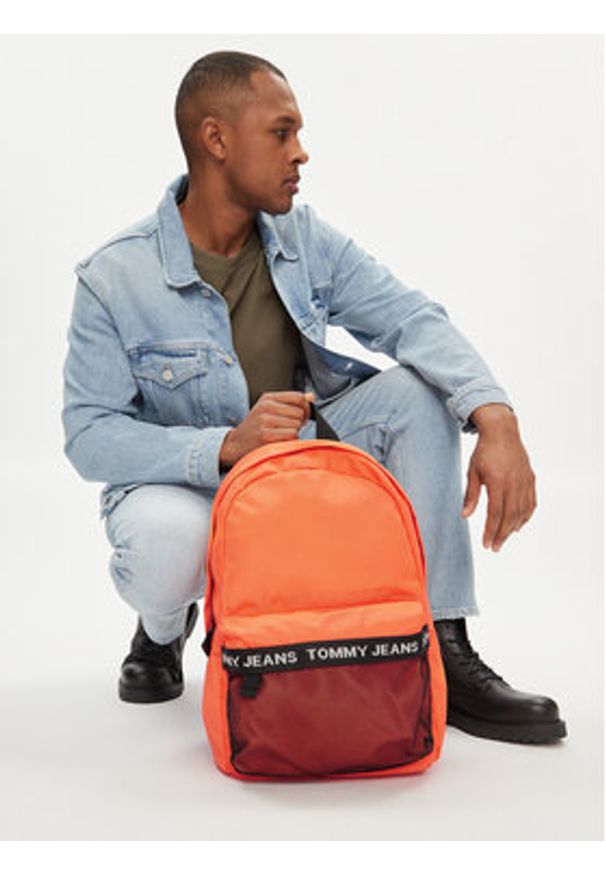 Tommy Jeans Plecak Tjm Essential Backpack AM0AM10900 Pomarańczowy. Kolor: pomarańczowy. Materiał: materiał