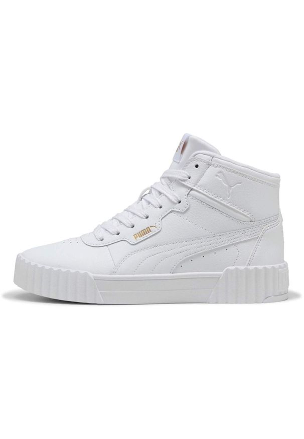 Adidasy Puma Carina 3.0 Mid, Kobiety. Kolor: biały. Materiał: syntetyk, materiał. Sport: fitness