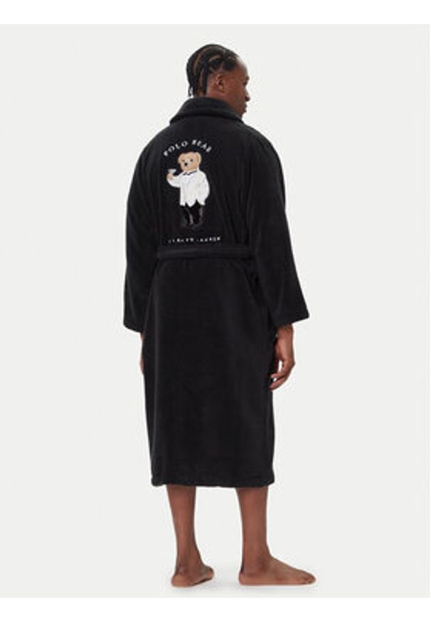 Polo Ralph Lauren Szlafrok 714966109002 Czarny. Typ kołnierza: polo. Kolor: czarny. Materiał: bawełna