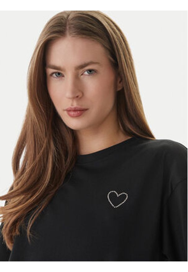 only - ONLY T-Shirt Rhine 15368901 Czarny Boxy Fit. Kolor: czarny. Materiał: bawełna