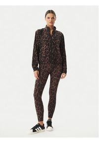 Adidas - adidas Bluza Workout Essentials Leopard Woven KD7612 Brązowy Regular Fit. Kolor: brązowy. Materiał: syntetyk #9