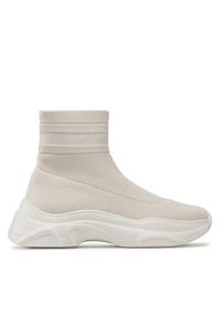 Tommy Jeans Sneakersy Sock Boot Monocolor EN0EN02105 Beżowy. Kolor: beżowy. Materiał: materiał