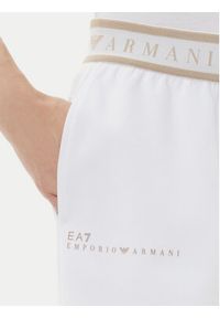 EA7 Emporio Armani Spodnie dresowe 7W000281 AF12501 U0002 Beżowy Regular Fit. Kolor: beżowy. Materiał: syntetyk