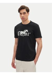 Mustang T-Shirt Austin 1016279 Czarny Regular Fit. Kolor: czarny. Materiał: bawełna