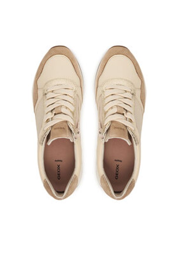 Geox Sneakersy D Desya D6500A 085CF C1S2L Beżowy. Kolor: beżowy. Materiał: skóra