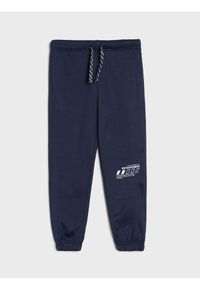 Sinsay - Spodnie jogger Active - granatowy. Kolor: niebieski