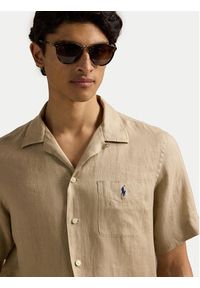 Polo Ralph Lauren Koszula 710966421003 Beżowy Classic Fit. Typ kołnierza: polo. Kolor: beżowy. Materiał: len #3