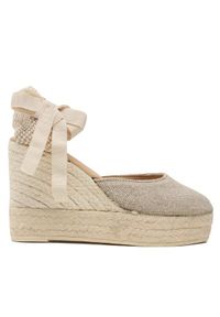 Manebi Espadryle Wedge Espadrilles O 7.1 WV Beżowy. Kolor: beżowy. Materiał: materiał #1