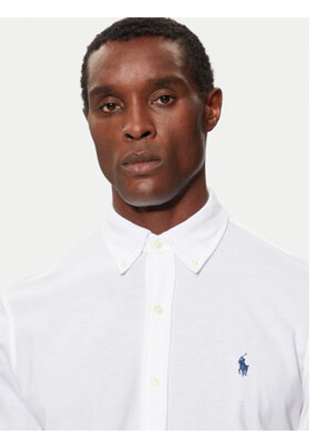 Polo Ralph Lauren Koszula 710654408003 Biały Regular Fit. Typ kołnierza: polo. Kolor: biały. Materiał: bawełna