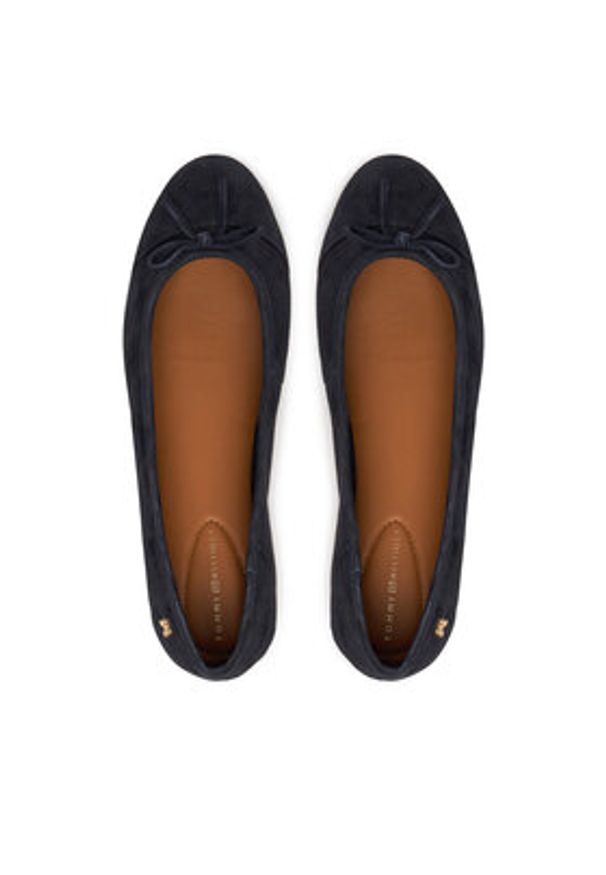 TOMMY HILFIGER - Tommy Hilfiger Baleriny FW0FW09357 Granatowy. Kolor: niebieski. Materiał: skóra, zamsz