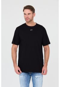 OFF-WHITE Czarny męski t-shirt, Rozmiar S. Kolor: czarny