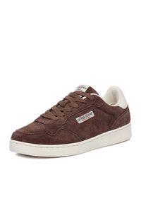 Guess Jeans Sneakersy EO-XL250041 Brązowy ciemny. Kolor: brązowy. Materiał: skóra, zamsz #4