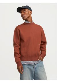 Jack & Jones Sweter Vesterbro 12261852 Brązowy Loose Fit. Kolor: brązowy. Materiał: wiskoza