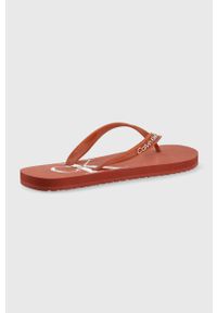 Calvin Klein Jeans japonki Beach Sandal Monogram YM0YM00055.XLN męskie kolor czerwony. Kolor: czerwony. Materiał: materiał, guma. Wzór: gładki. Obcas: na obcasie. Wysokość obcasa: niski #3