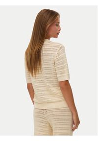 Vero Moda Kardigan Hayley 10340130 Beżowy Regular Fit. Kolor: beżowy. Materiał: bawełna #2