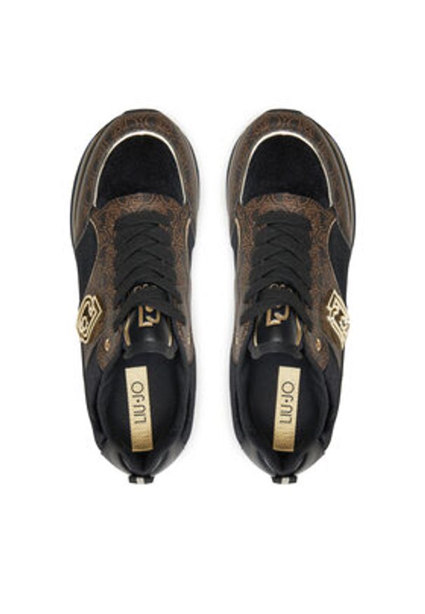 Liu Jo Sneakersy Maxi Wonder 73 BF4007 EX057 Brązowy. Kolor: brązowy. Materiał: skóra