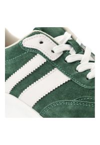 Sneakersy damskie S.Barski, cholewka skóra naturalna zamszowa wiązanie klasyczne kontrastowe paski fason niski zaokrąglony nosek masywna podeszwa spo. Zapięcie: pasek. Kolor: zielony. Materiał: zamsz, skóra. Szerokość cholewki: normalna. Wzór: paski. Styl: klasyczny #3