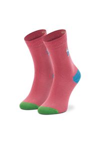 Happy-Socks - Happy Socks Skarpety Wysokie Dziecięce KBEMS01-3500 Różowy. Kolor: różowy. Materiał: materiał #1