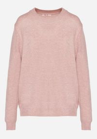 Born2be - Jasnoróżowy Casualowy Sweter z Wełną i Bawełną Nedalla. Okazja: na co dzień. Kolor: różowy. Materiał: wełna, bawełna. Długość rękawa: długi rękaw. Długość: długie. Styl: casual #7