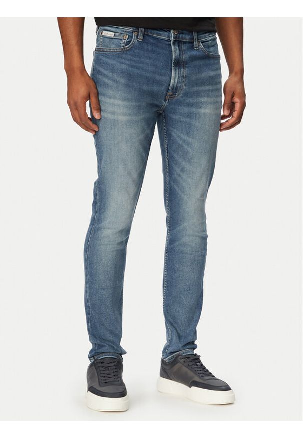 Calvin Klein Jeans Jeansy LV04RG793G Niebieski Skinny Fit. Kolor: niebieski