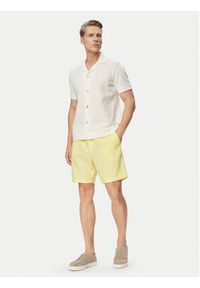 TOMMY HILFIGER - Tommy Hilfiger Szorty materiałowe Dover MW0MW44353 Żółty jasny Regular Fit. Kolor: żółty. Materiał: len #3