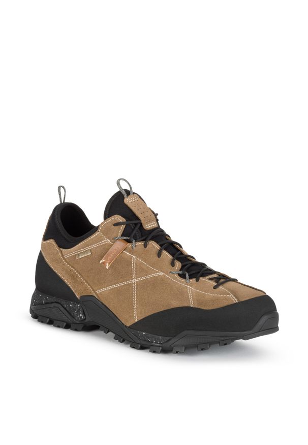 Buty sportowe trekkingowe męskie Aku Nativa Gore-Tex. Kolor: brązowy. Materiał: skóra, tkanina. Szerokość cholewki: normalna. Technologia: Gore-Tex