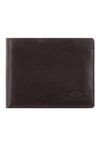 Wittchen - Skórzany średni portfel męski ciemny brąz. Kolor: brązowy. Materiał: skóra #1