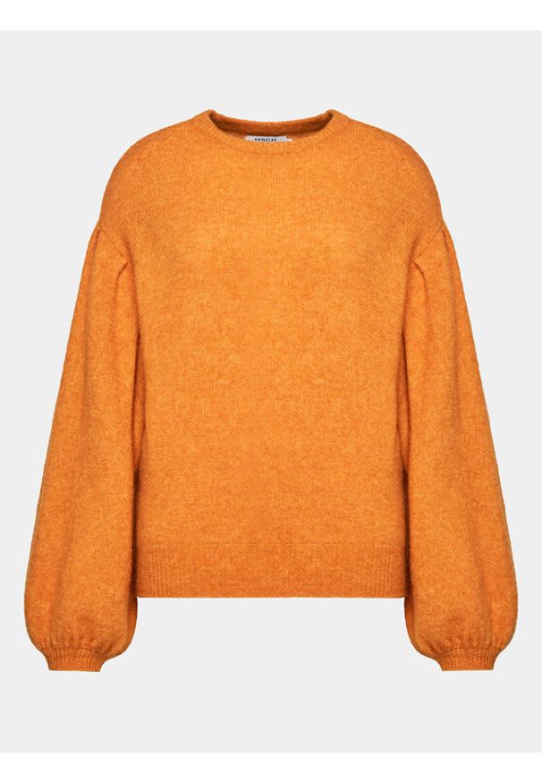 Moss Copenhagen Sweter Mschlillian 17725 Pomarańczowy Loose Fit. Kolor: pomarańczowy