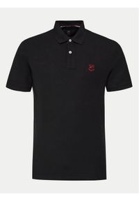 INDICODE Polo Wadim 40-913 Czarny Slim Fit. Typ kołnierza: polo. Kolor: czarny. Materiał: bawełna