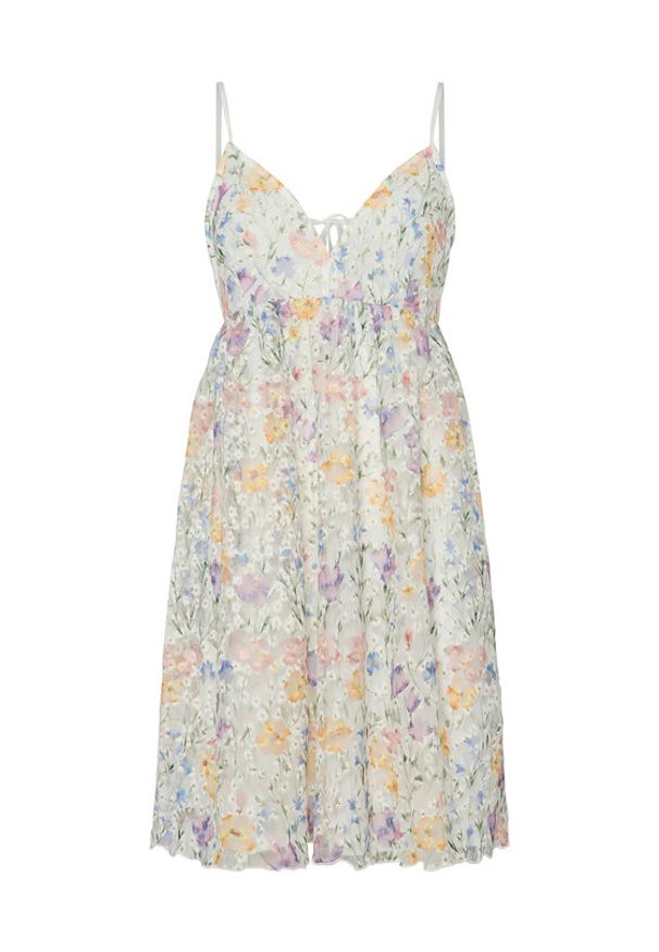 YAS Sukienka letnia Leanna 26037140 Kolorowy Loose Fit. Materiał: syntetyk. Wzór: kolorowy. Sezon: lato