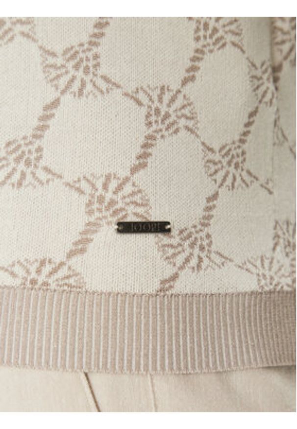 JOOP! Sweter 17 JK-17Ravao 30045832 Beżowy Modern Fit. Kolor: beżowy. Materiał: bawełna