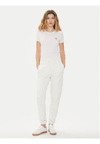 Guess T-Shirt W2YI44 J1314 Różowy Slim Fit. Kolor: różowy. Materiał: bawełna