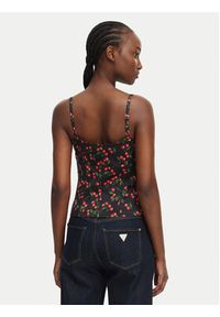 Guess Top W6YH97 W4497 Czarny Regular Fit. Kolor: czarny. Materiał: bawełna #4