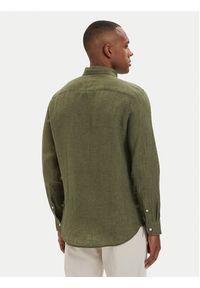 TOMMY HILFIGER - Tommy Hilfiger Koszula MW0MW41530 Zielony ciemny Regular Fit. Kolor: zielony. Materiał: len #3