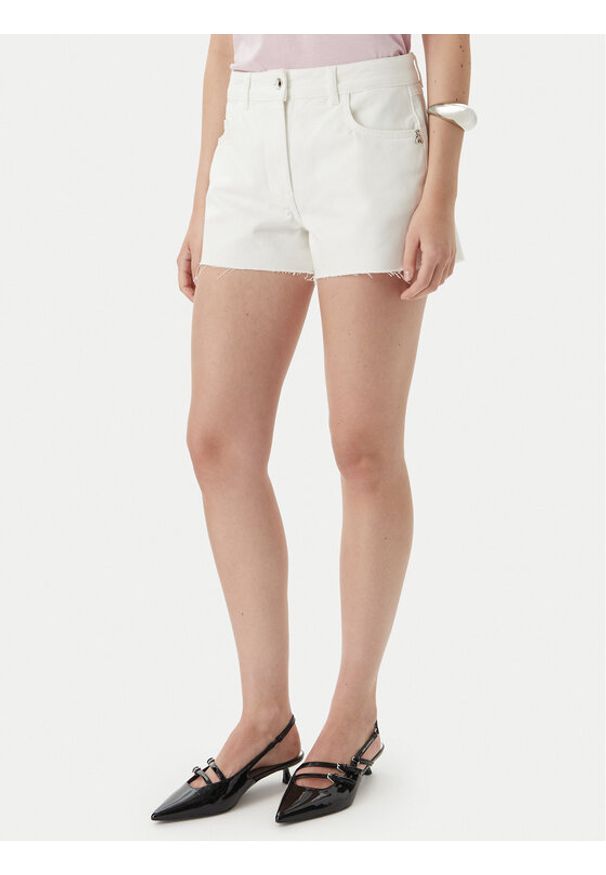 Patrizia Pepe Szorty jeansowe 2P1744/D107-W146 Biały Regular Fit. Kolor: biały. Materiał: bawełna