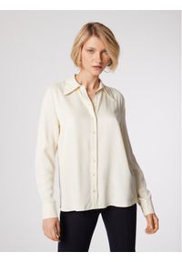 Simple Koszula KOD502-02 Biały Relaxed Fit. Kolor: biały. Materiał: wiskoza
