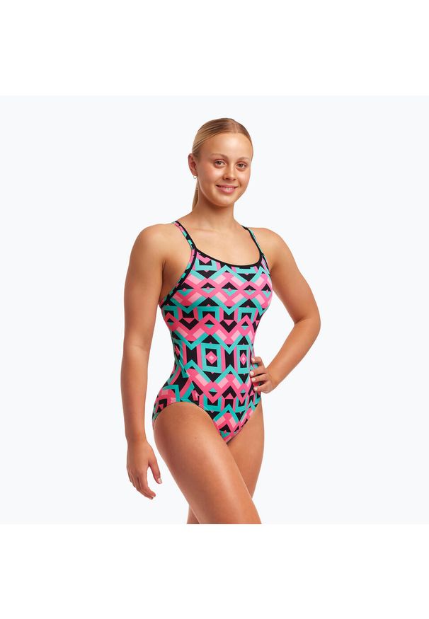 FUNKITA - Strój pływacki jednoczęściowy damski Funkita Diamond Back One Piece. Kolor: niebieski