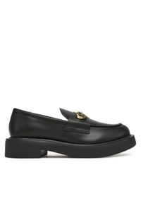 Love Moschino - LOVE MOSCHINO Loafersy JA10094G1NIA000038 Czarny. Kolor: czarny. Materiał: skóra